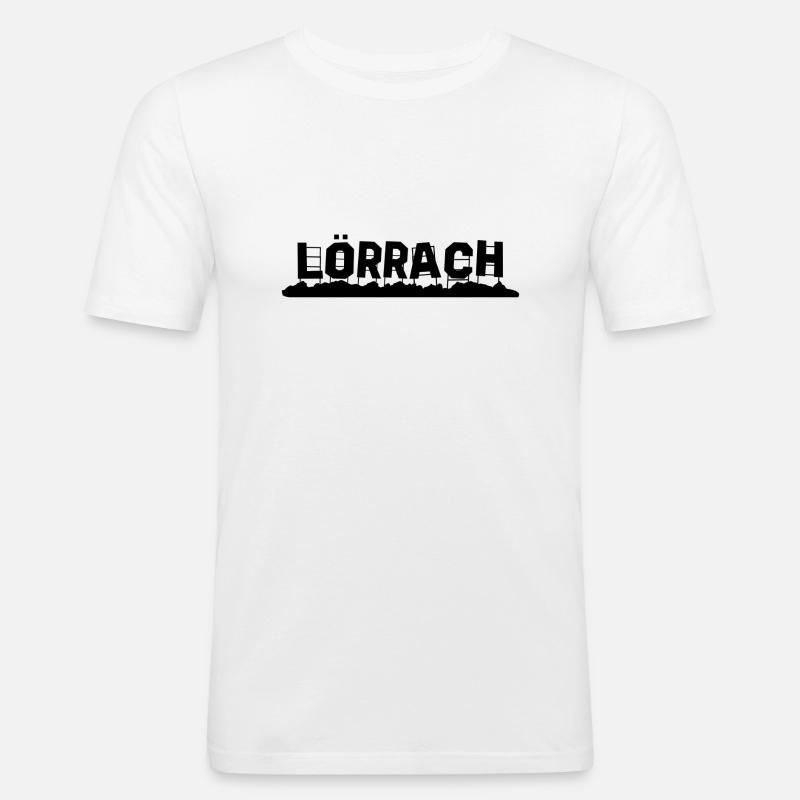 Lörrach - Männer Slim Fit T-Shirt - Weiß