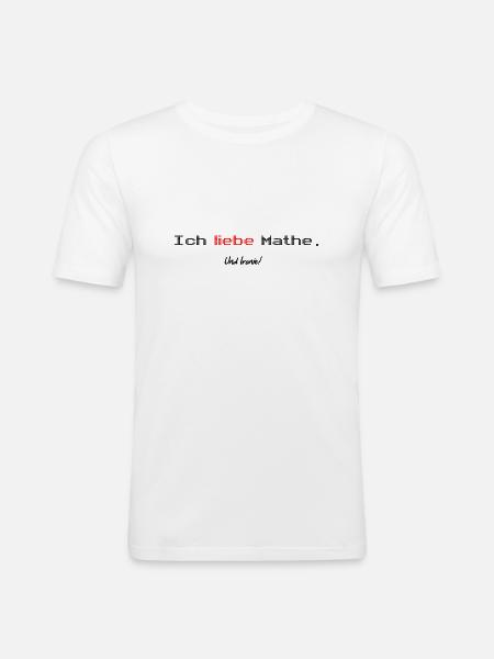 Mathe Ironie Shirt - Männer Slim Fit T-Shirt - Weiß