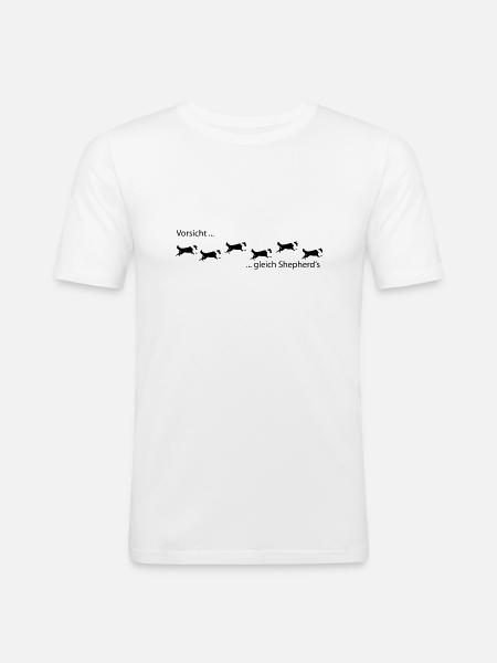 Gleich Shepherd's - Männer Slim Fit T-Shirt - Weiß
