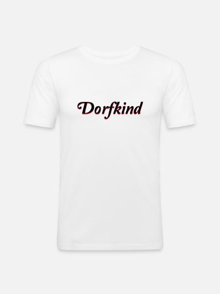 dorfkind - Männer Slim Fit T-Shirt - Weiß