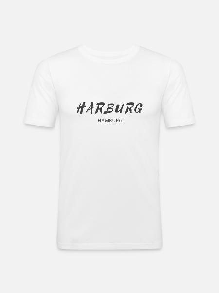 HARBURG - Hamburg - Männer Slim Fit T-Shirt - Weiß