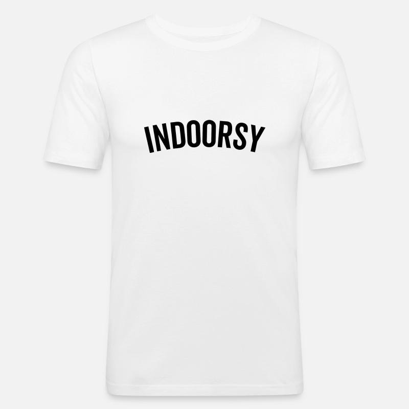 Indoorsy - Männer Slim Fit T-Shirt - Weiß
