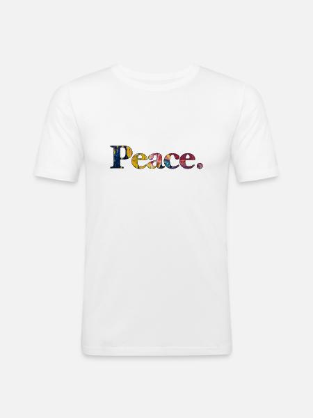 Frieden Peace - Men's Slim Fit T-Shirt - white