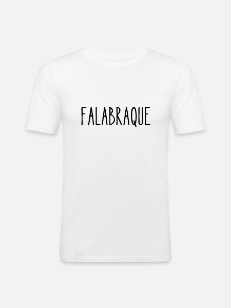 falabraque - T-shirt près du corps Homme - blanc