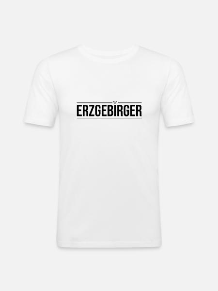 Erzgebirger Heimat Liebe - Männer Slim Fit T-Shirt - Weiß