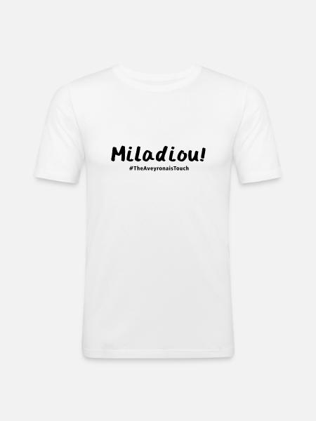 Miladiou !! - T-shirt près du corps Homme - blanc