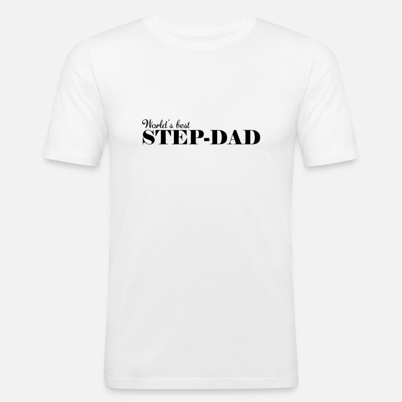 Bester Stiefvater der Welt - Männer Slim Fit T-Shirt - Weiß