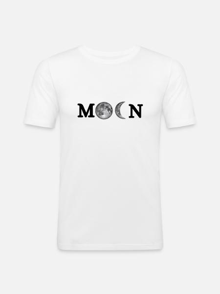 Moon Original Gift - Men's Slim Fit T-Shirt - white
