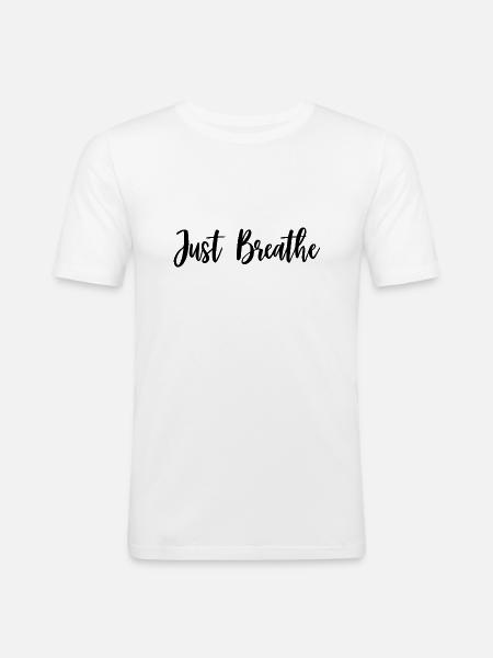NUR VERSCHNAUFPAUSE - Männer Slim Fit T-Shirt - Weiß