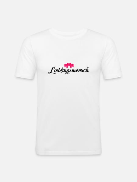 Favorite person - Men's Slim Fit T-Shirt - white