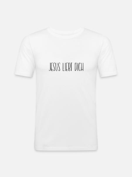 Jésus t’aime - T-shirt près du corps Homme - blanc