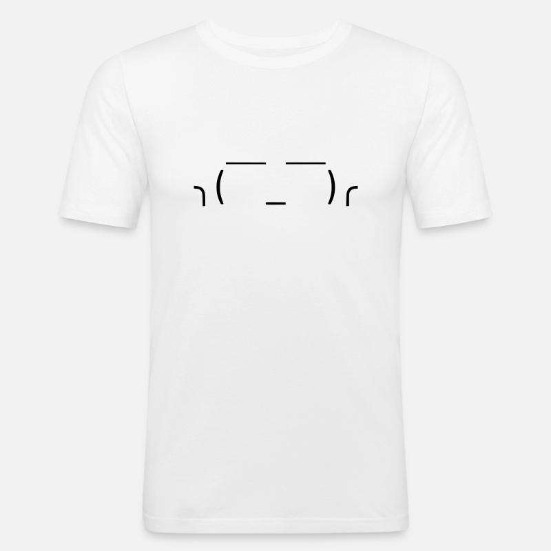 Lass es einfach laufen! 🤷‍♂️ - Männer Slim Fit T-Shirt - Weiß
