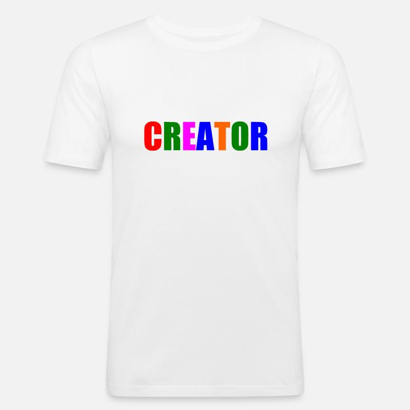Creator - Männer Slim Fit T-Shirt - Weiß
