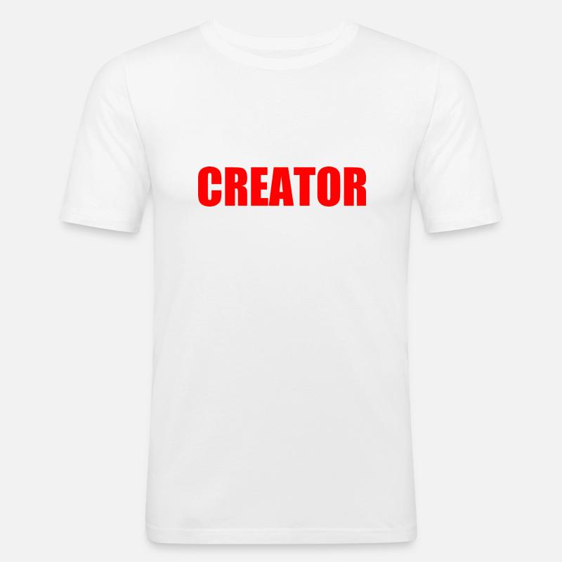 Creator - Männer Slim Fit T-Shirt - Weiß