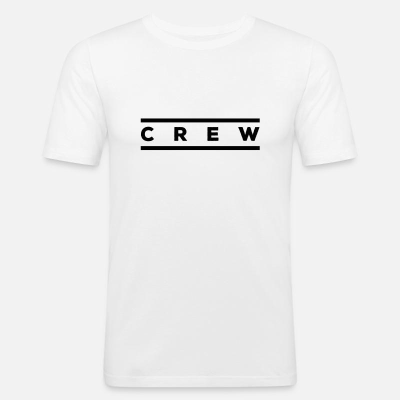 crew - Männer Slim Fit T-Shirt - Weiß