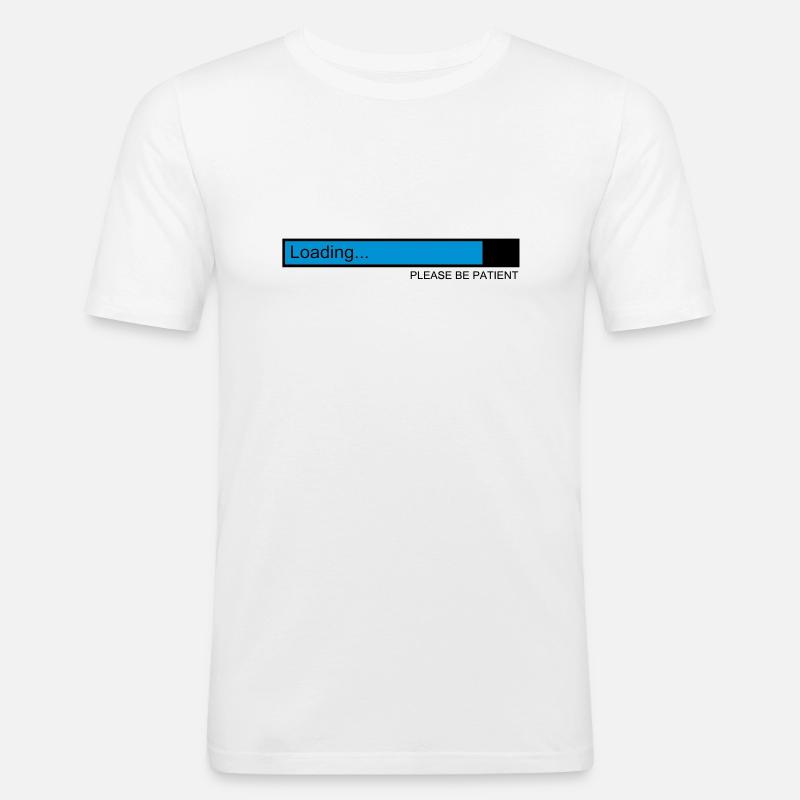 loading / ladebalken / pc / download - Männer Slim Fit T-Shirt - Weiß