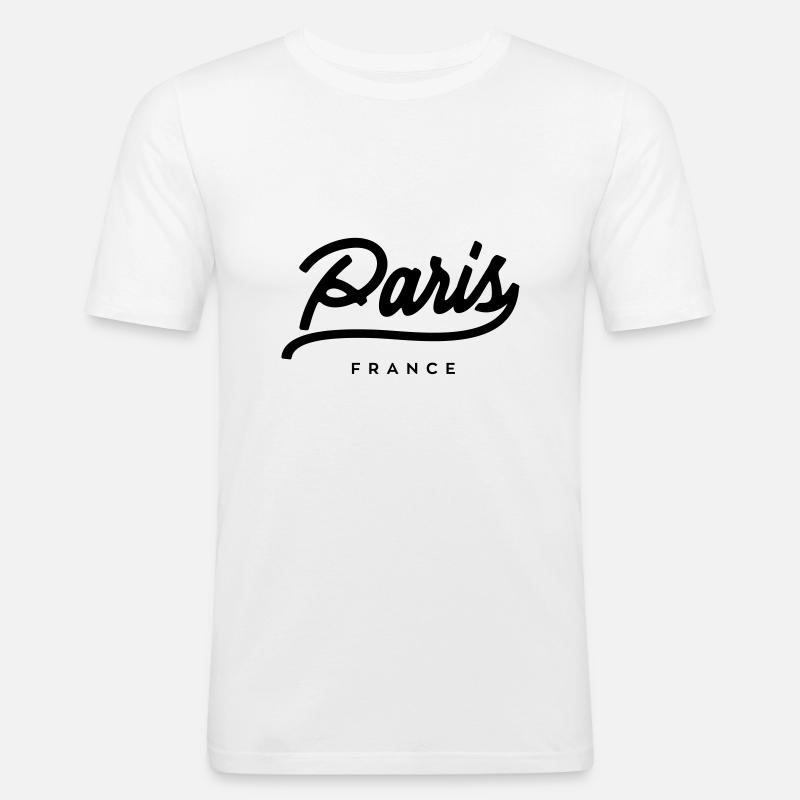 Paris - Frankreich - Männer Slim Fit T-Shirt - Weiß