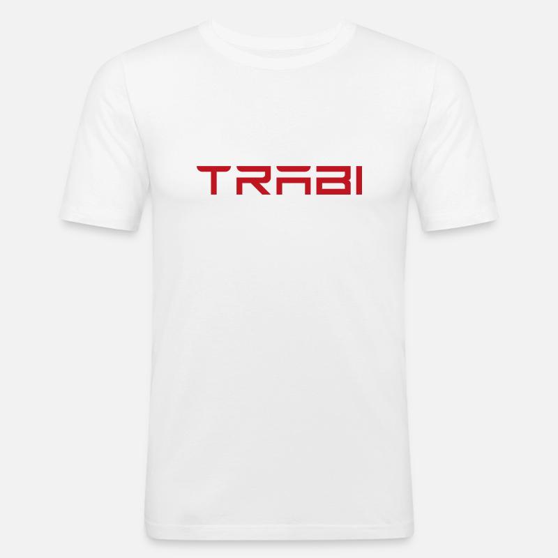 TRABI - lustig - Nostalgie - Männer Slim Fit T-Shirt - Weiß