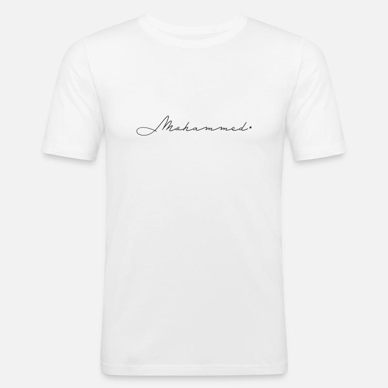 Name Mohammed - Männer Slim Fit T-Shirt - Weiß
