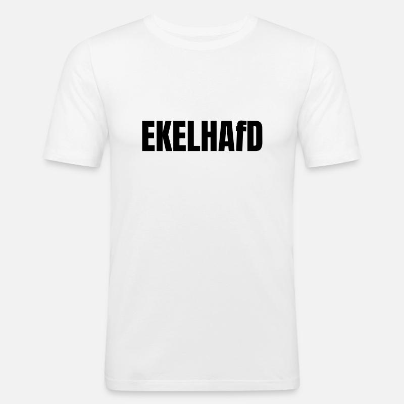 Ekelhaftd - Männer Slim Fit T-Shirt - Weiß
