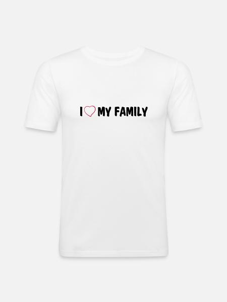 I love my family - Men's Slim Fit T-Shirt - white