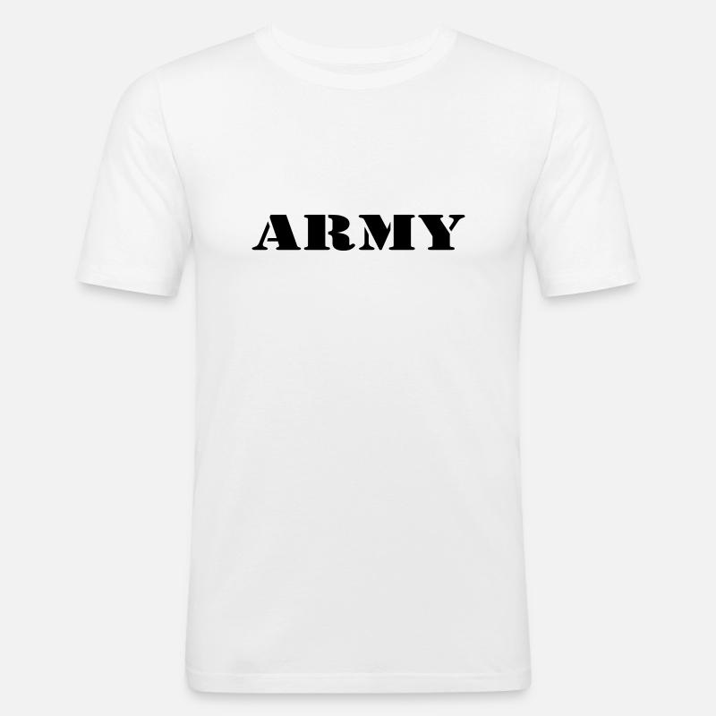 army - Männer Slim Fit T-Shirt - Weiß