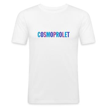 CosmoProlet Blue Blue Purple - Männer Slim Fit T-Shirt - Weiß - Vorne - Nik (191cm)