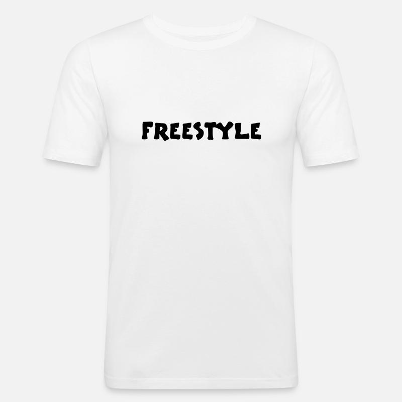 freestyle2_vec_1 - Men's Slim Fit T-Shirt - white