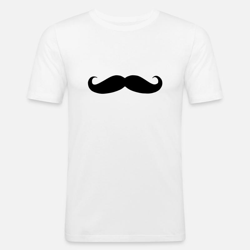 Schneuzer / Mustache (High Quality) - Männer Slim Fit T-Shirt - Weiß