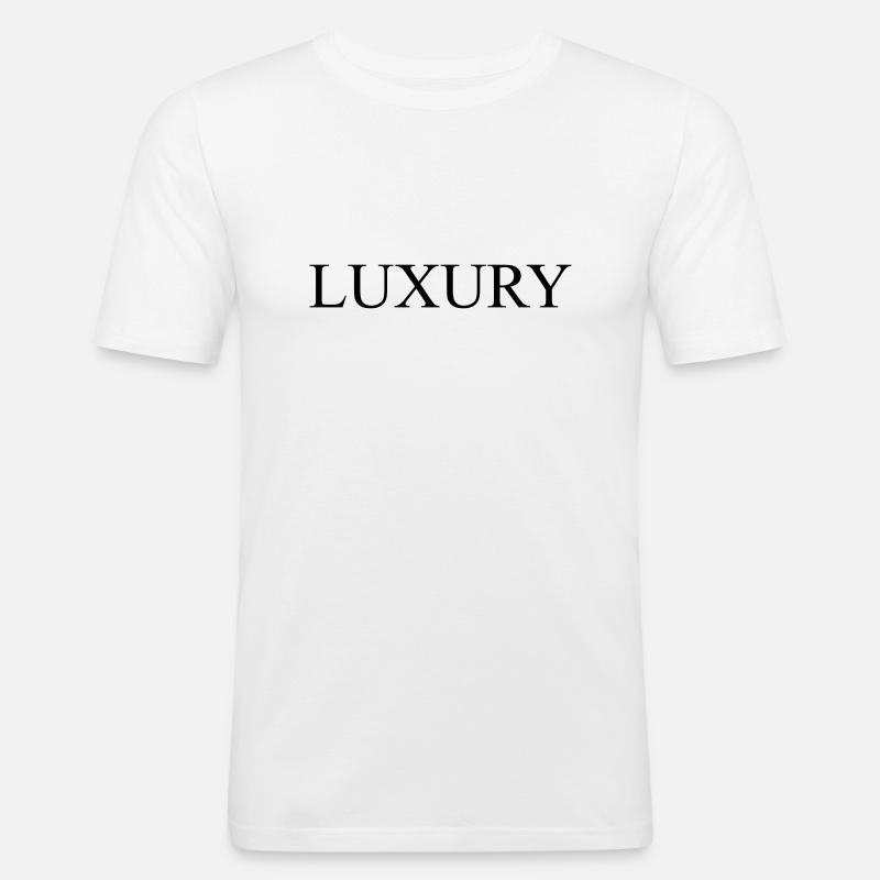 LUXURY LX - Männer Slim Fit T-Shirt - Weiß