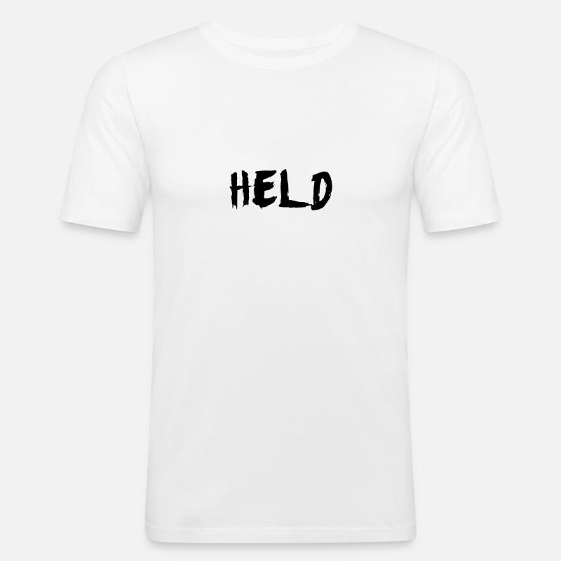 Held - Männer Slim Fit T-Shirt - Weiß