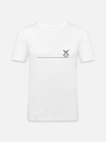 Windmill Mill Icon - Men's Slim Fit T-Shirt - white