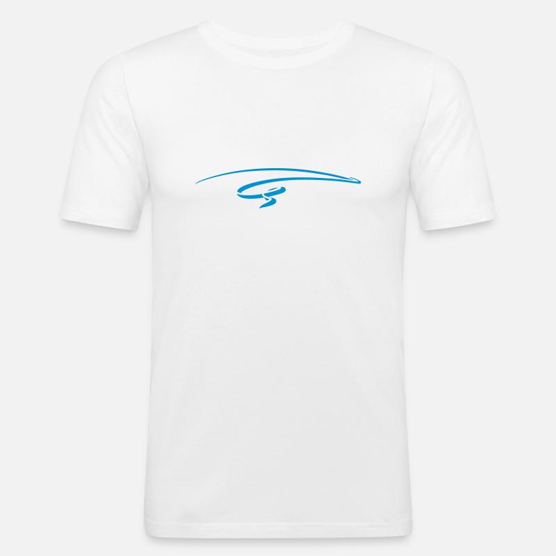 Text Dekoration - Underline - Männer Slim Fit T-Shirt - Weiß