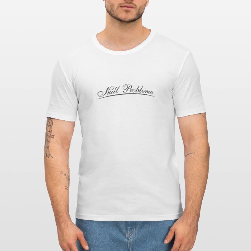 Null Problemo lettering in cursive script Men's Slim Fit T-Shirt