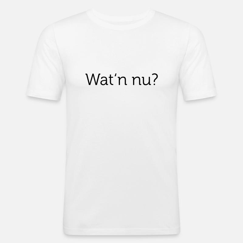 Die Berlin Frage - Männer Slim Fit T-Shirt - Weiß