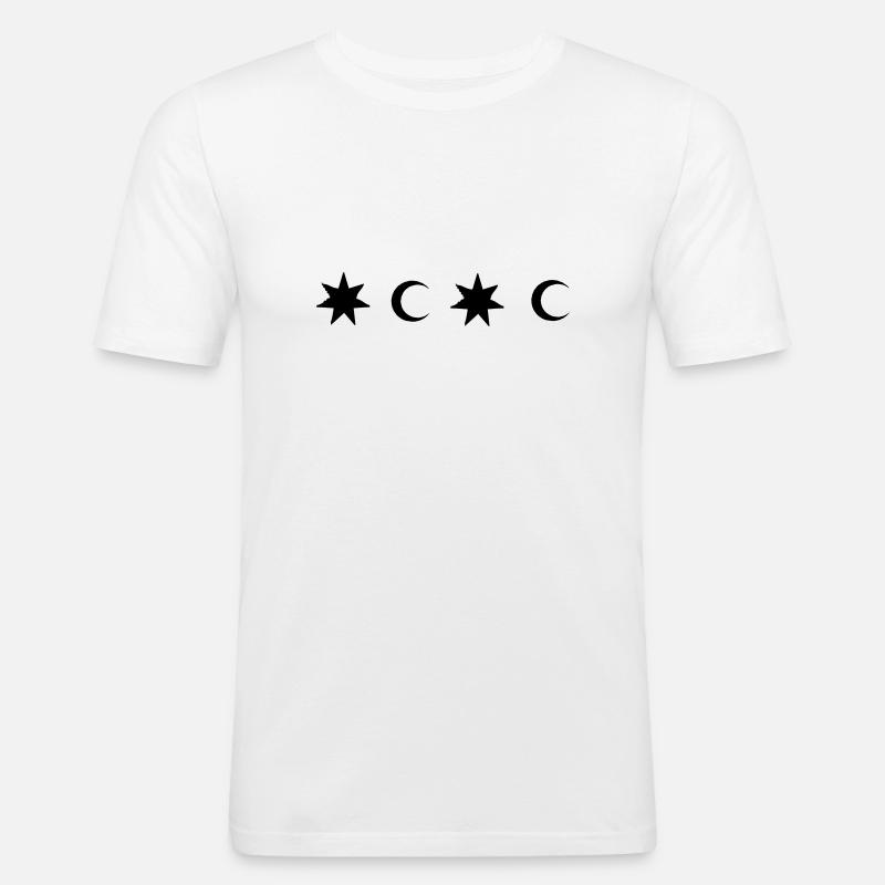 elemente - Männer Slim Fit T-Shirt - Weiß