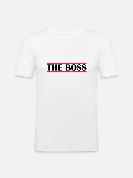 Logo The Boss - Men's Slim Fit T-Shirt - white