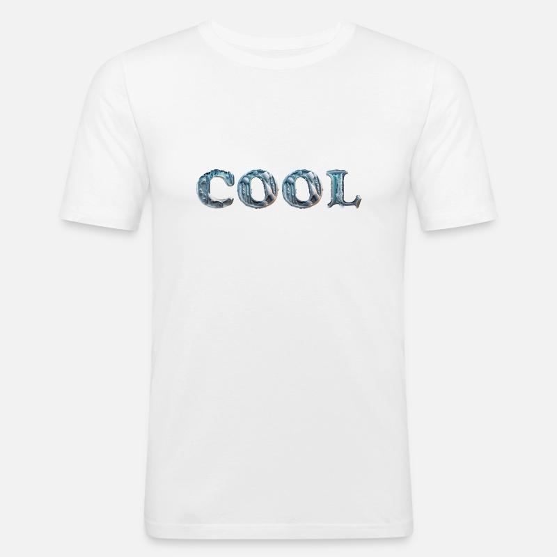 COOL eis - Männer Slim Fit T-Shirt - Weiß