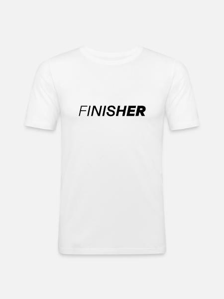 FINISHER - Männer Slim Fit T-Shirt - Weiß