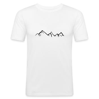 berges - T-shirt près du corps Homme - blanc - Devant - Nik (191cm)