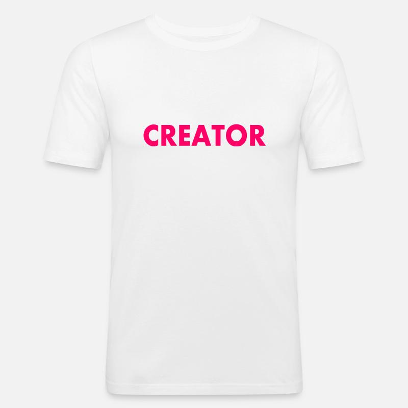 Creator - Männer Slim Fit T-Shirt - Weiß