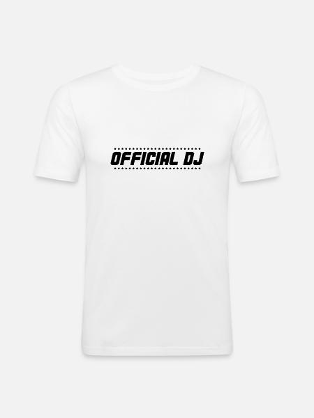 Official DJ 001 - Men's Slim Fit T-Shirt - white