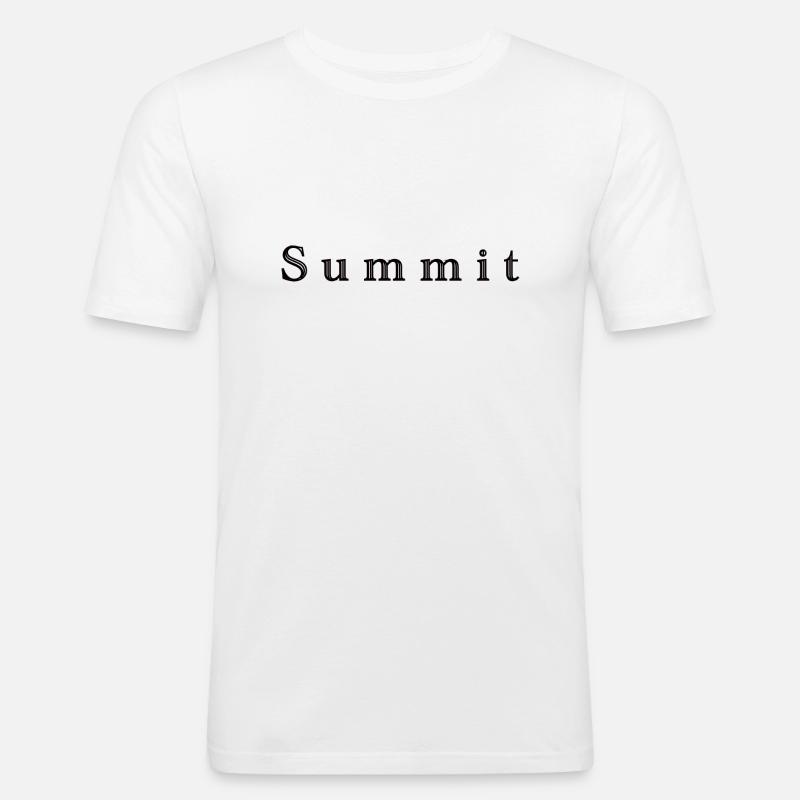 Summit - Männer Slim Fit T-Shirt - Weiß