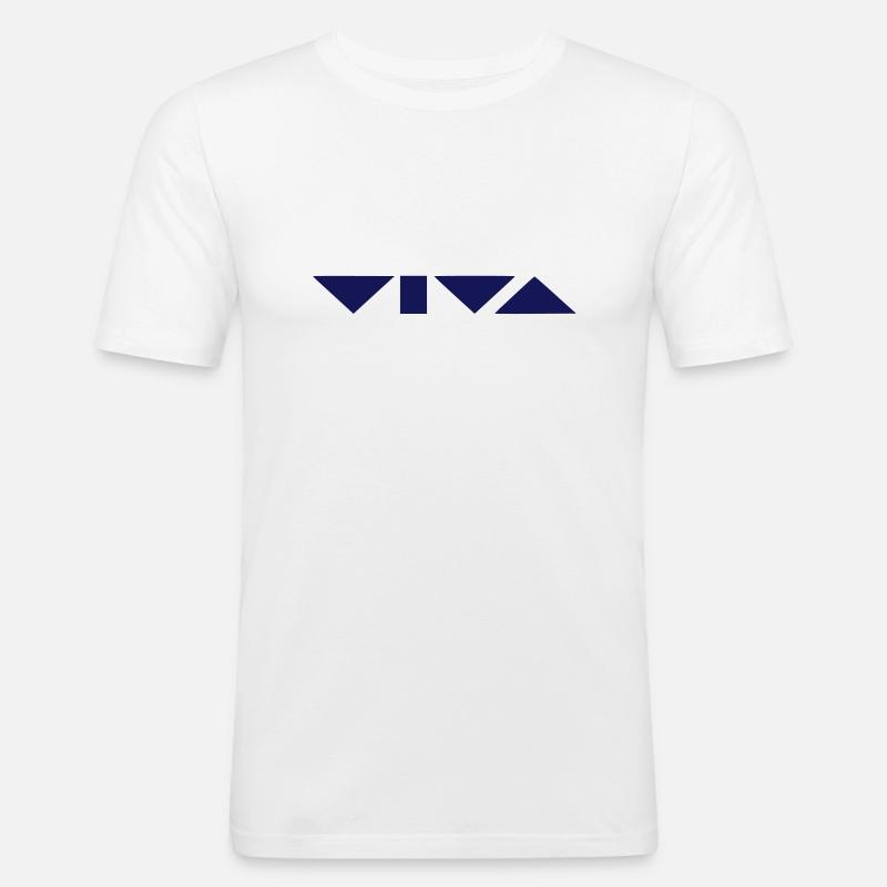 VIVA - Männer Slim Fit T-Shirt - Weiß