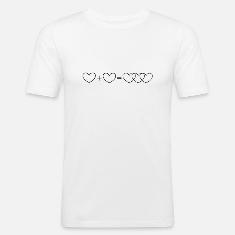 3 - Männer Slim Fit T-Shirt - Weiß