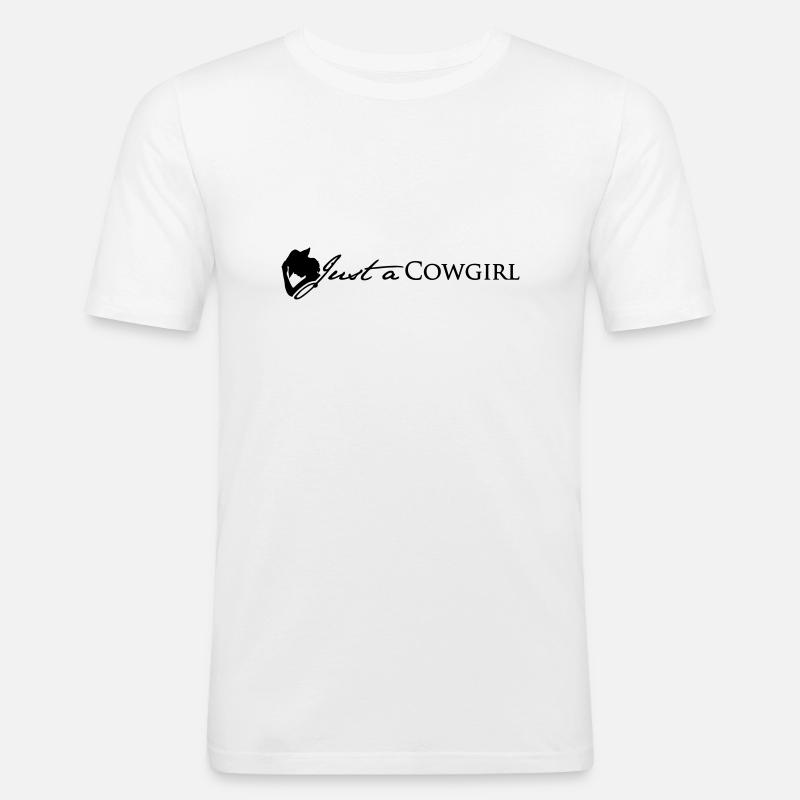 JaC's Einzeiler - Männer Slim Fit T-Shirt - Weiß