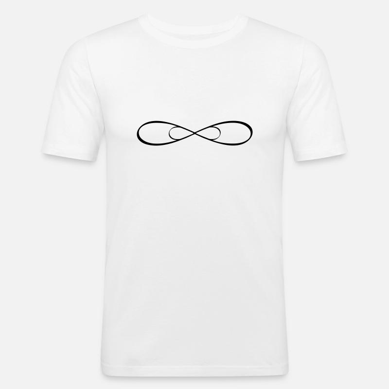 Doppia Infinity infinity segno di amicizia - Maglietta aderente da uomo - bianco
