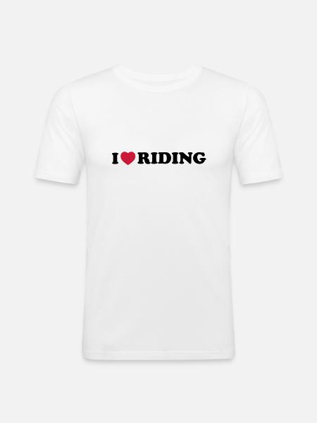 i love riding - Men's Slim Fit T-Shirt - white