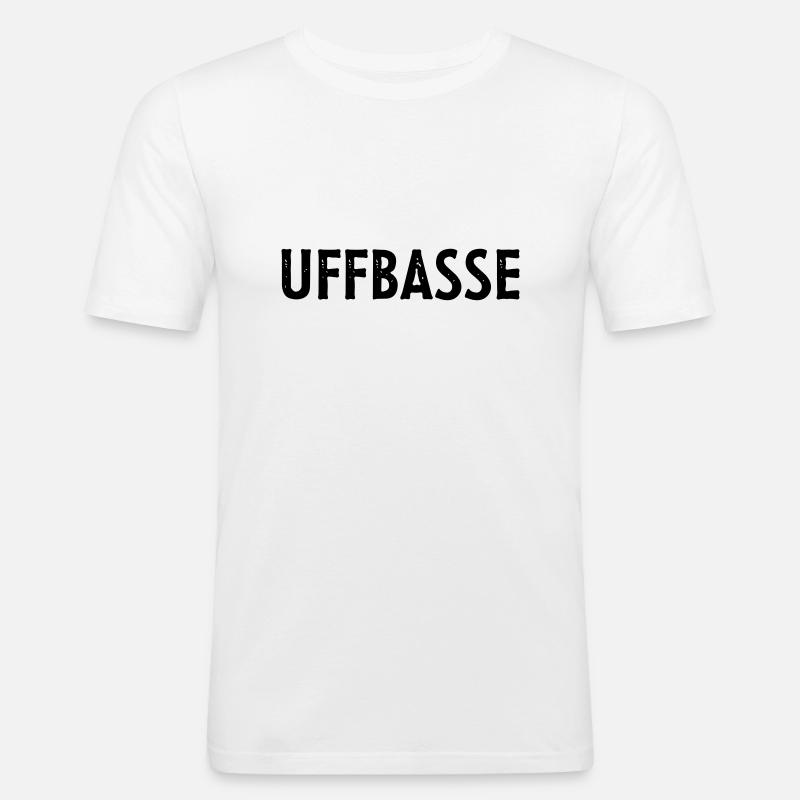 Uffbasse Pfalz - Männer Slim Fit T-Shirt - Weiß