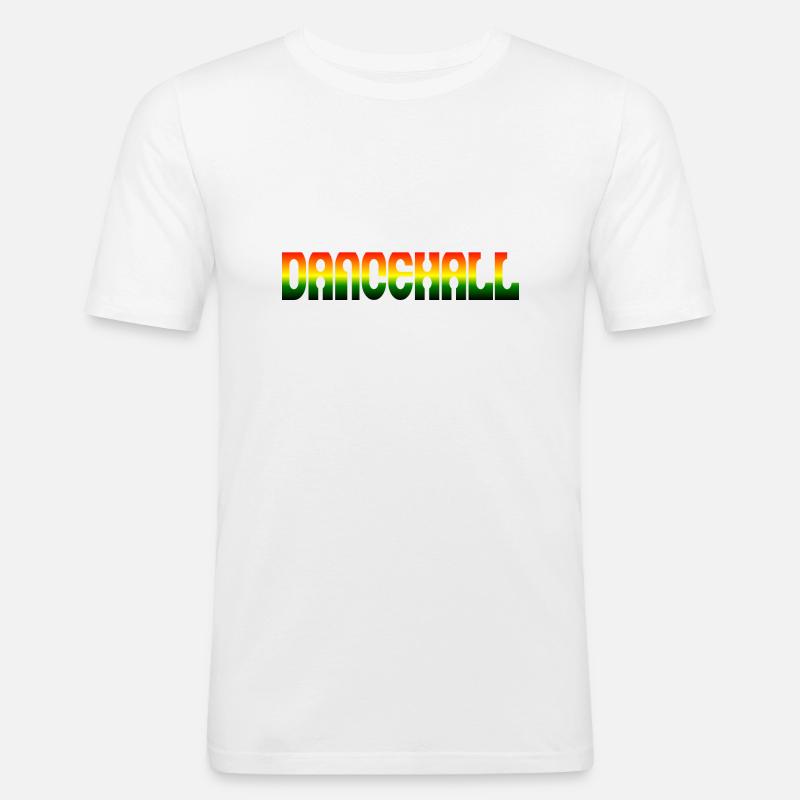 Dancehall - Männer Slim Fit T-Shirt - Weiß